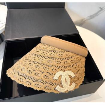 Chanel Crochet Visor Hat Khaki 2025 0724 (MAO-250724042)