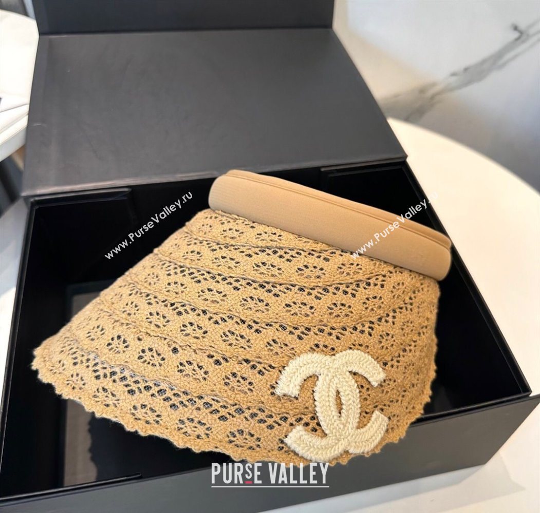 Chanel Crochet Visor Hat Khaki 2025 0724 (MAO-250724042)