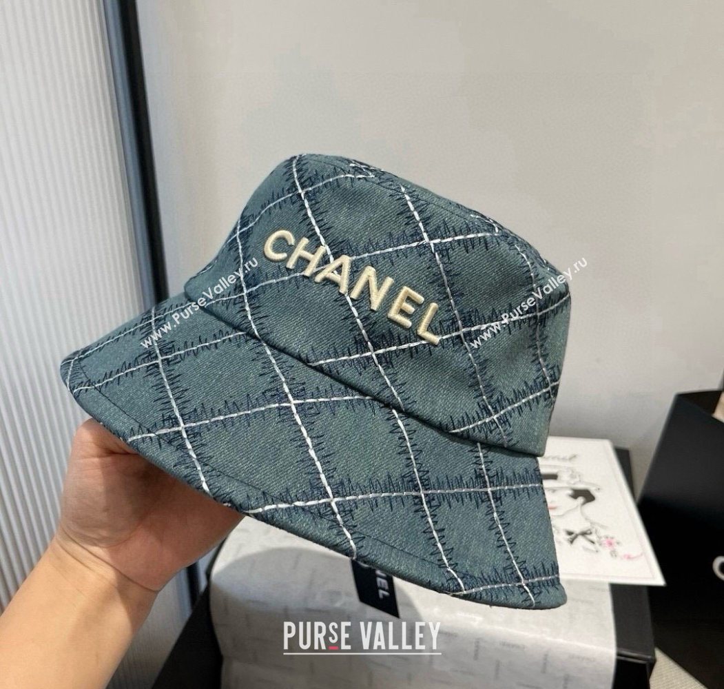 Chanel Quilted Bucket Hat Blue 2025 0724 (SHI-250724071)