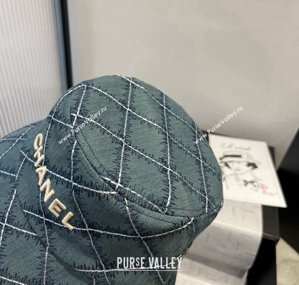 Chanel Quilted Bucket Hat Blue 2025 0724 (SHI-250724071)
