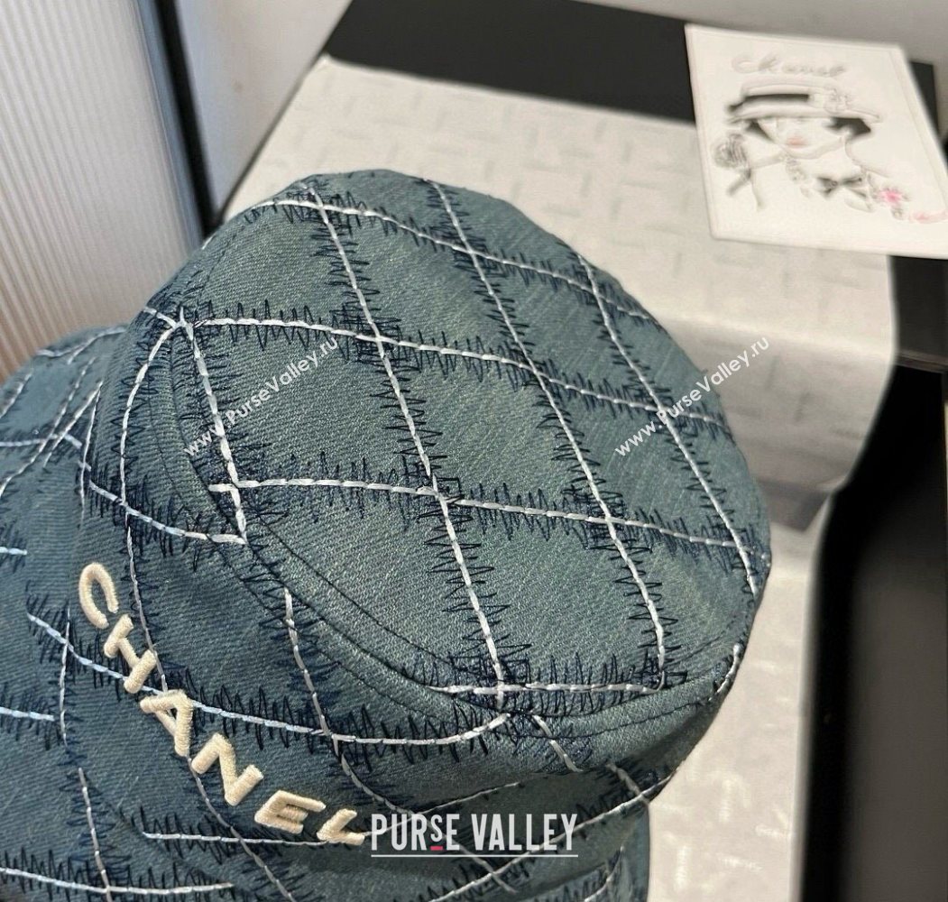 Chanel Quilted Bucket Hat Blue 2025 0724 (SHI-250724071)