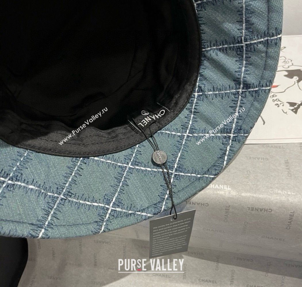 Chanel Quilted Bucket Hat Blue 2025 0724 (SHI-250724071)