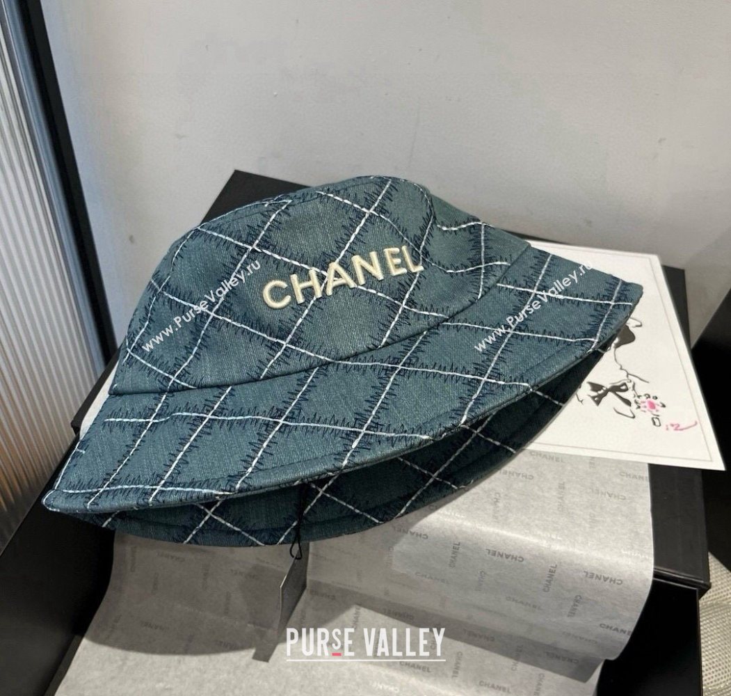 Chanel Quilted Bucket Hat Blue 2025 0724 (SHI-250724071)