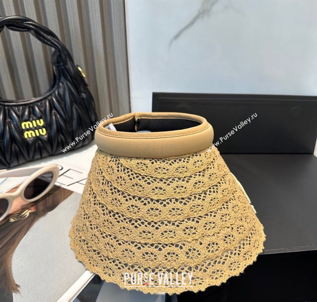 Chanel Crochet Visor Hat Khaki 2025 0724 (MAO-250724042)