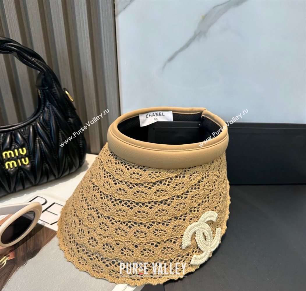Chanel Crochet Visor Hat Khaki 2025 0724 (MAO-250724042)