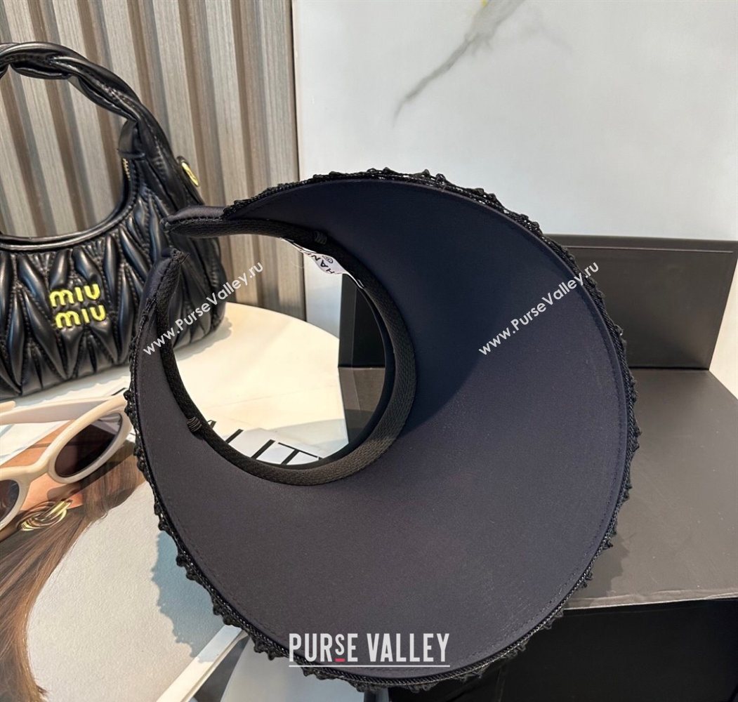 Chanel Crochet Visor Hat Black 2025 0724 (MAO-250724043)