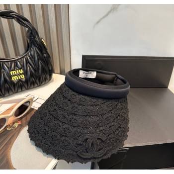 Chanel Crochet Visor Hat Black 2025 0724 (MAO-250724043)