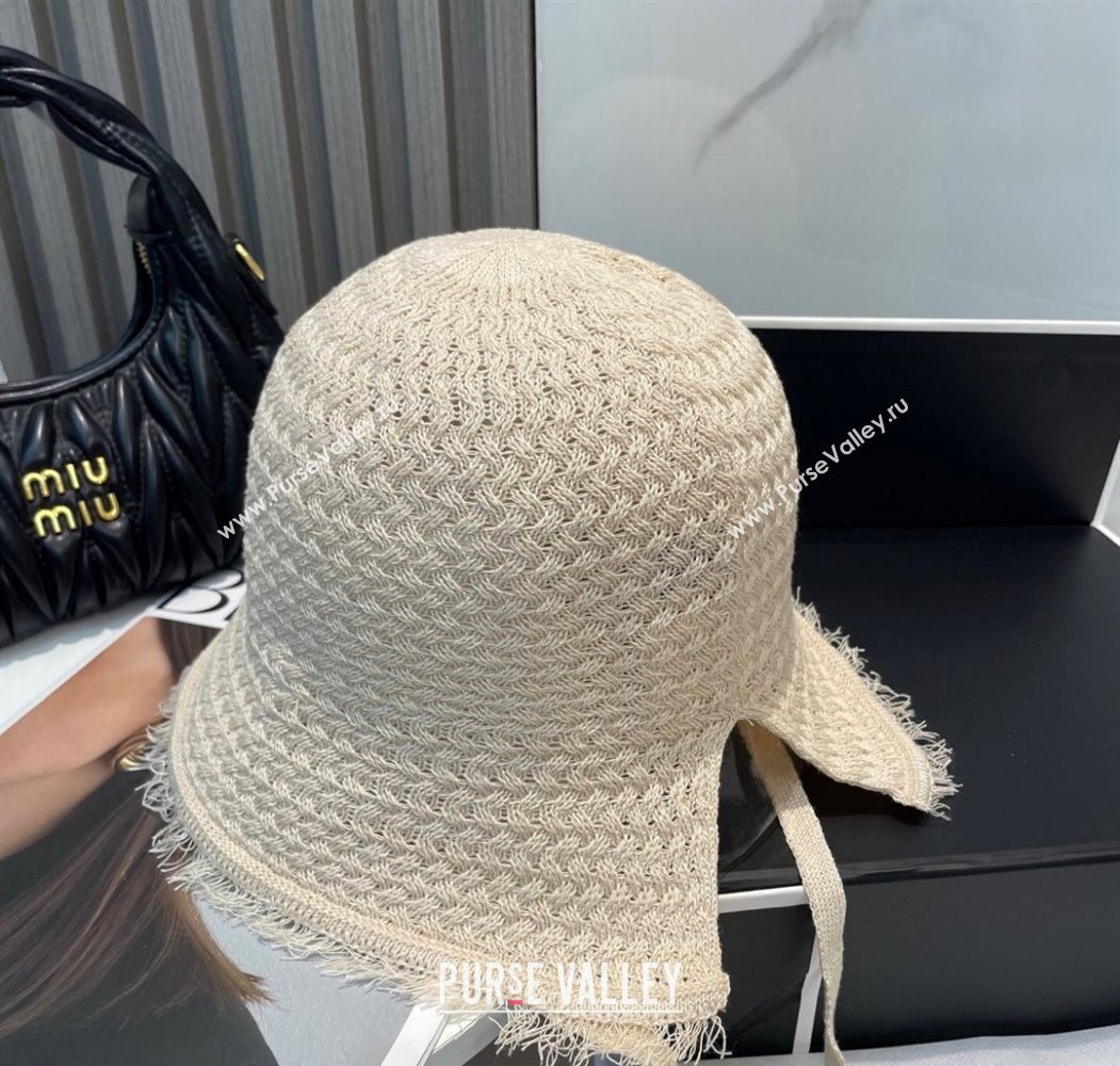 Chanel Fringe Bucket Hat White 2025 0724 (MAO-250724044)