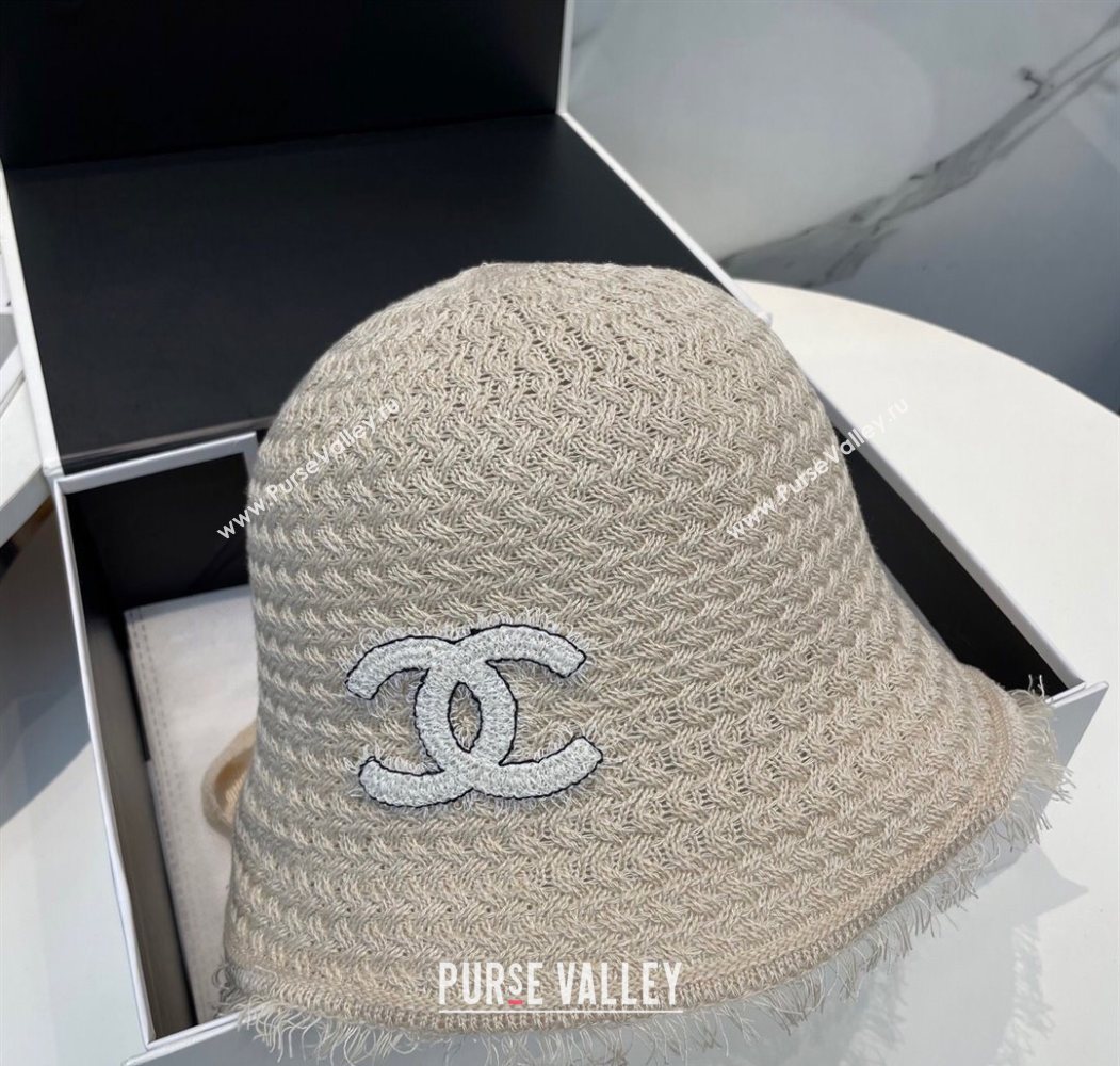 Chanel Fringe Bucket Hat White 2025 0724 (MAO-250724044)