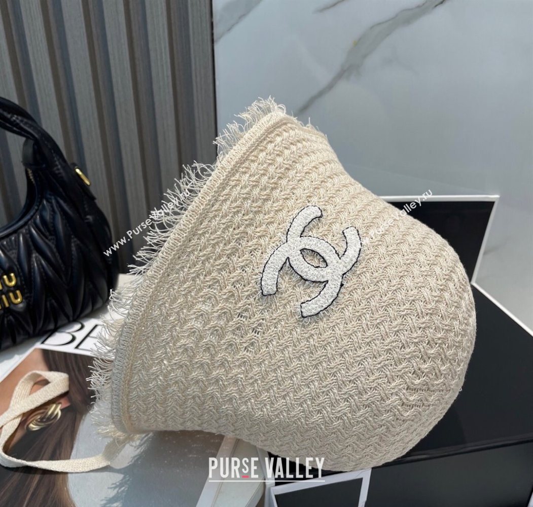 Chanel Fringe Bucket Hat White 2025 0724 (MAO-250724044)
