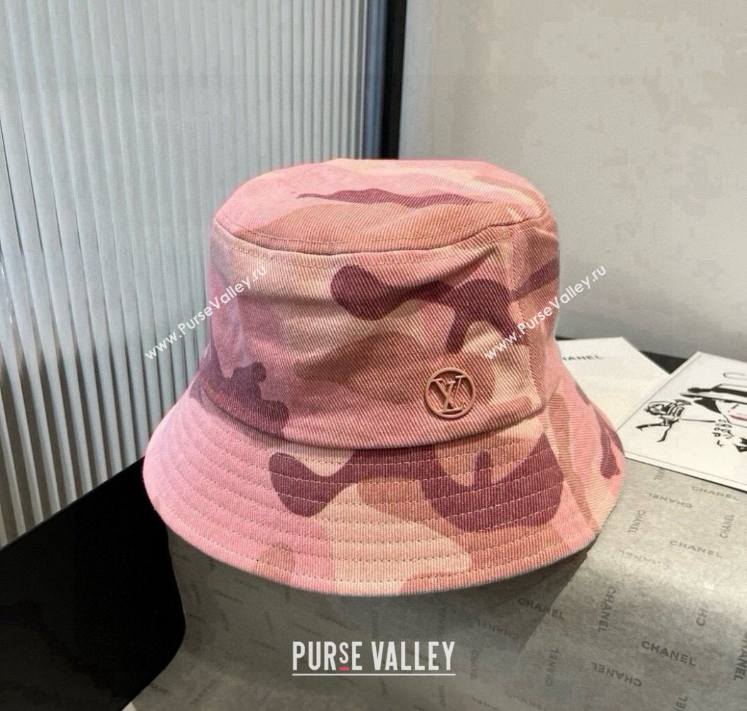 Louis Vuitton Canvas Bucket Hat Pink 2025 0724 (XMN-250724090)