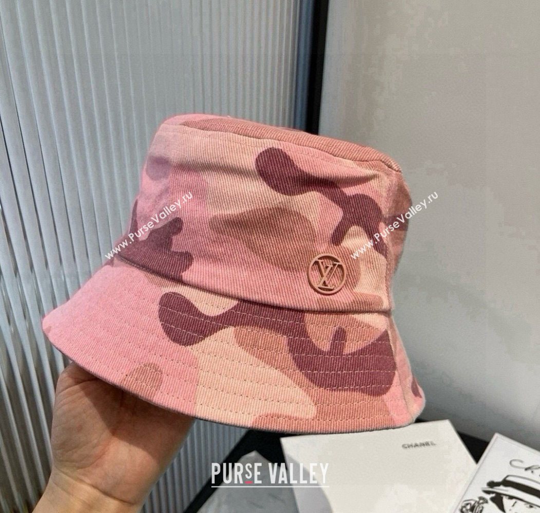 Louis Vuitton Canvas Bucket Hat Pink 2025 0724 (XMN-250724090)