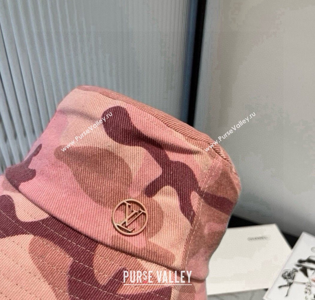 Louis Vuitton Canvas Bucket Hat Pink 2025 0724 (XMN-250724090)
