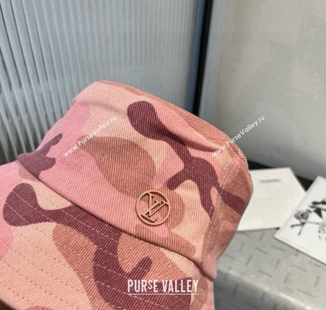 Louis Vuitton Canvas Bucket Hat Pink 2025 0724 (XMN-250724090)