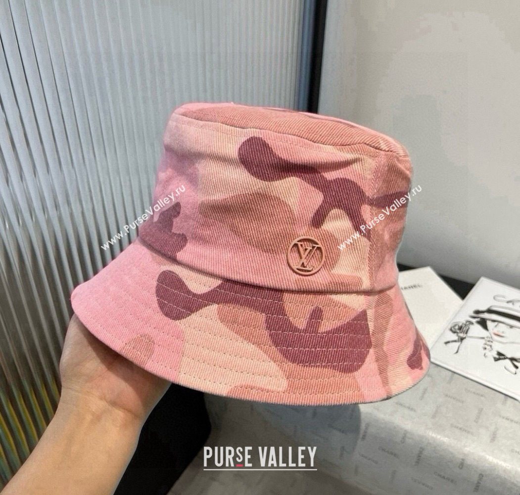 Louis Vuitton Canvas Bucket Hat Pink 2025 0724 (XMN-250724090)