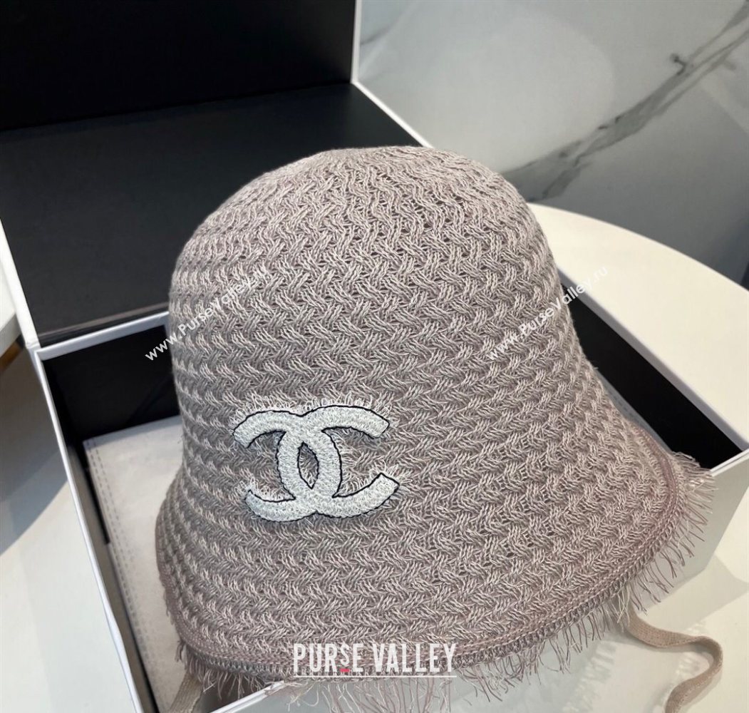 Chanel Fringe Bucket Hat Grey 2025 0724 (MAO-250724045)