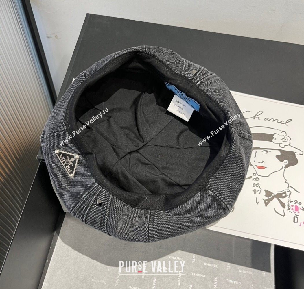 Prada Beret Black 2025 0724 (XMN-250724094)