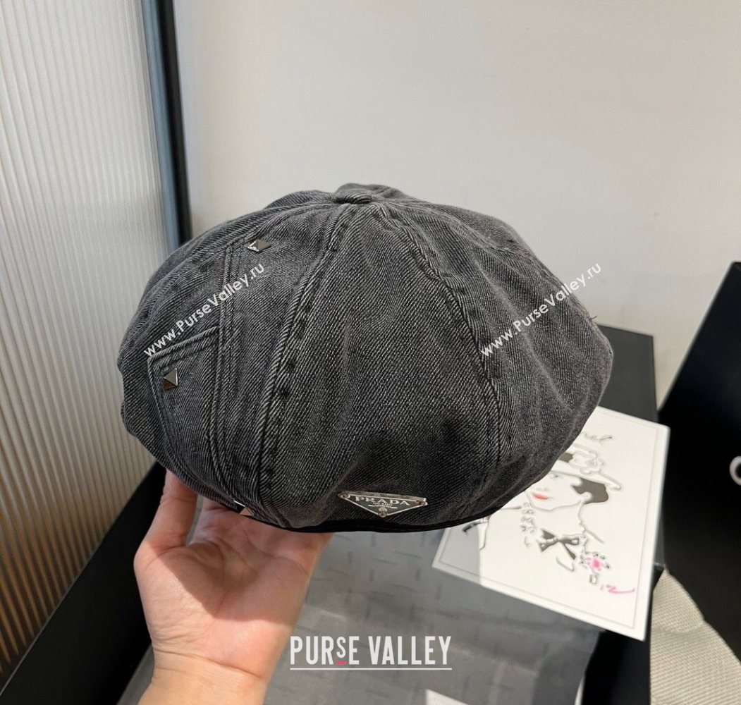 Prada Beret Black 2025 0724 (XMN-250724094)