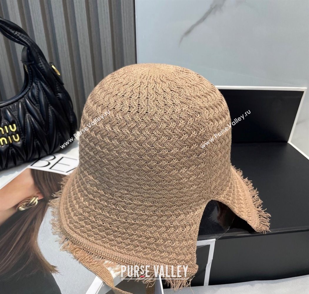 Chanel Fringe Bucket Hat Brown 2025 0724 (MAO-250724046)