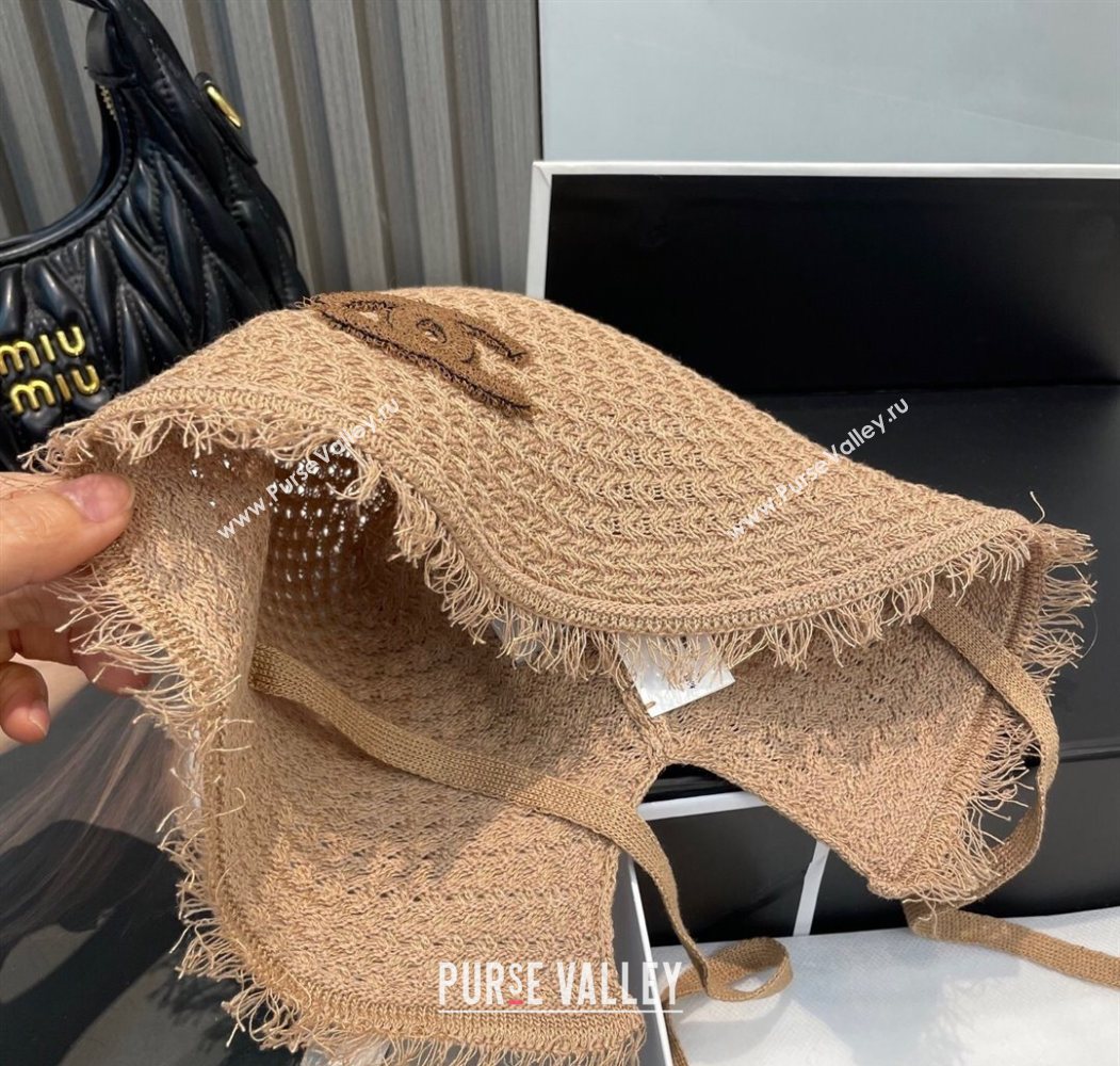 Chanel Fringe Bucket Hat Brown 2025 0724 (MAO-250724046)