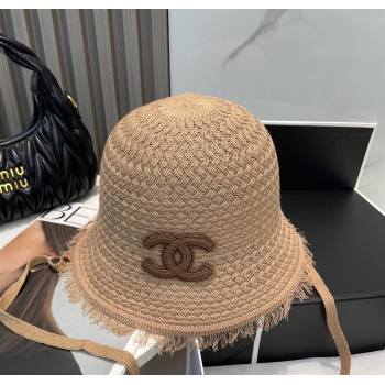Chanel Fringe Bucket Hat Brown 2025 0724 (MAO-250724046)