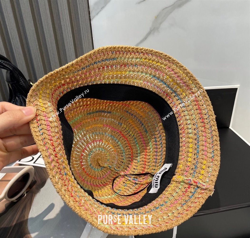 Miu Miu Knit Multicolor Bucket Hat Brown 2025 0724 (MAO-250724037)