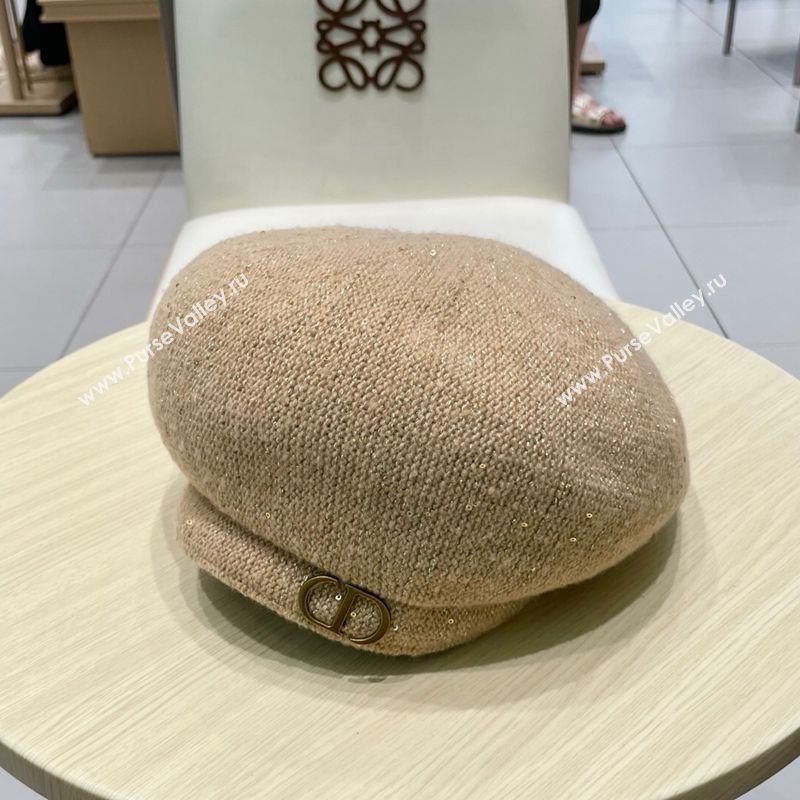 Dior CD Knit Beret Hat Beige 2025 0724 (SHI-250724049)