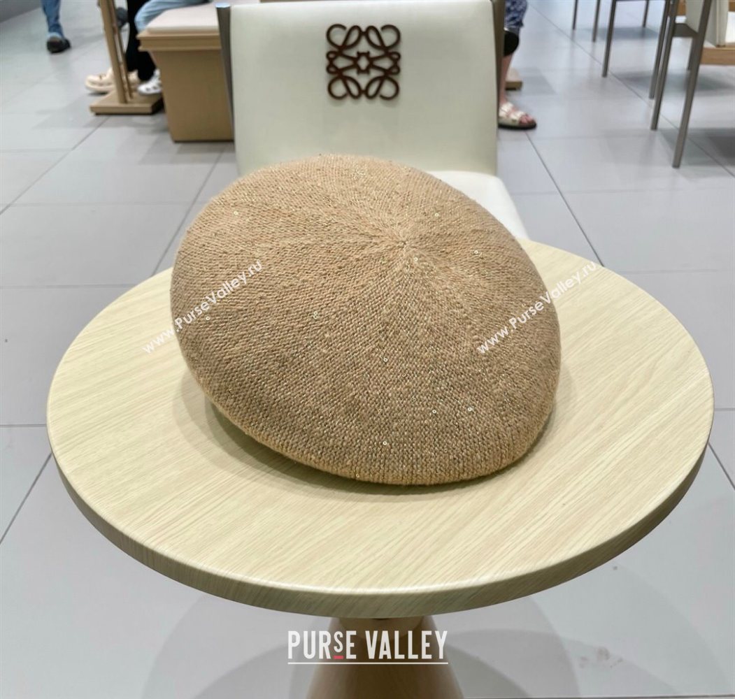 Dior CD Knit Beret Hat Beige 2025 0724 (SHI-250724049)