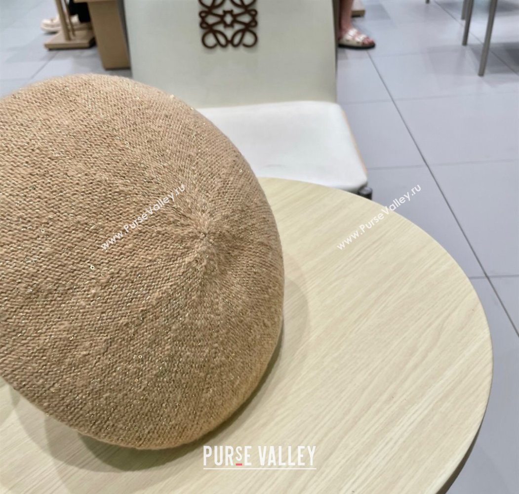 Dior CD Knit Beret Hat Beige 2025 0724 (SHI-250724049)