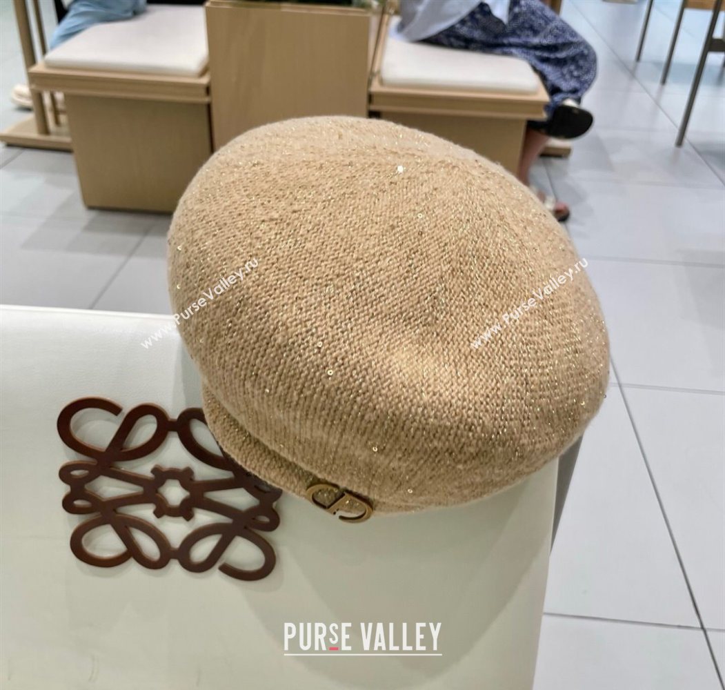 Dior CD Knit Beret Hat Beige 2025 0724 (SHI-250724049)