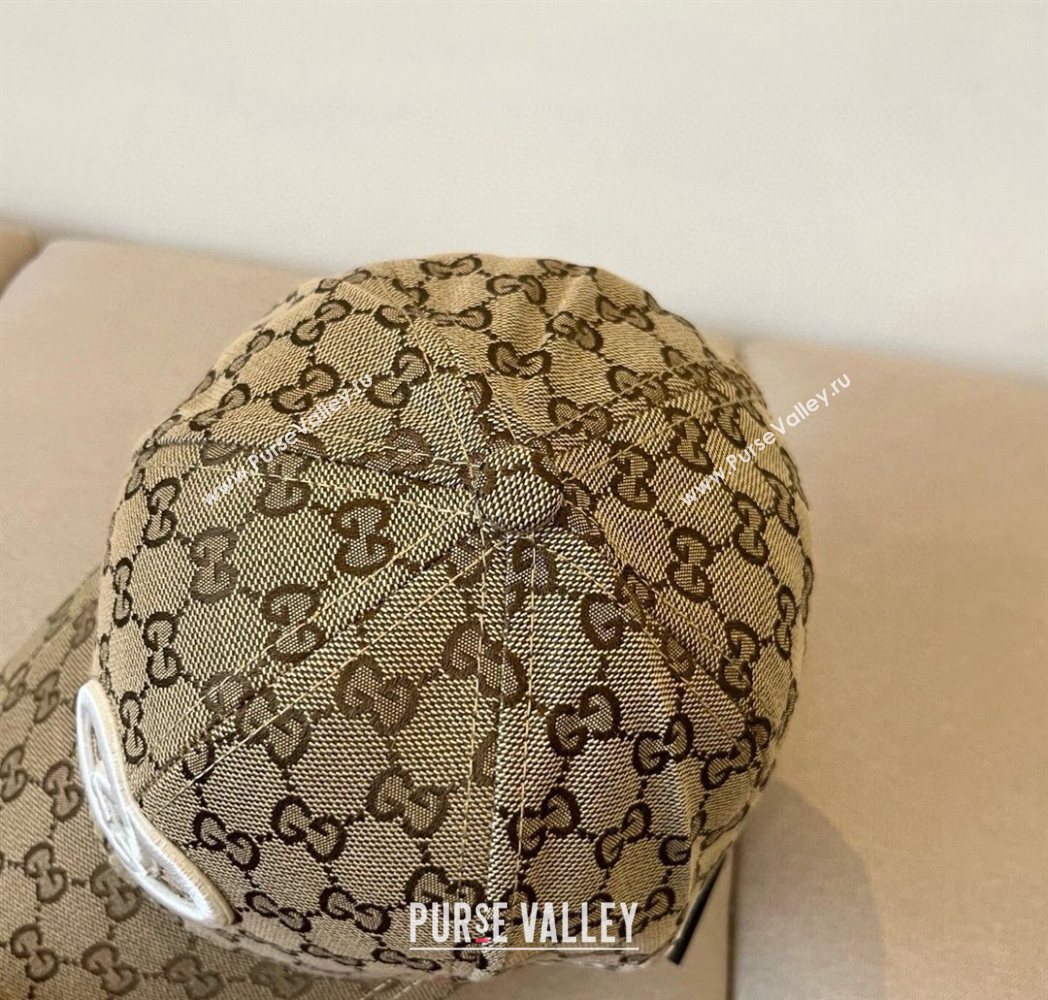 Gucci GG Canvas Baseball Hat with Interlocking G Beige 2025 GG090910 (XMN-250909144)