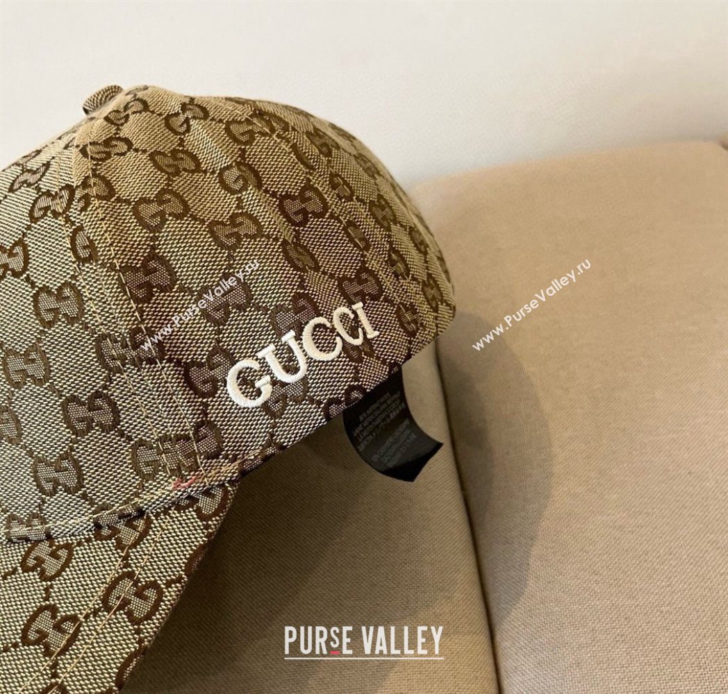 Gucci GG Canvas Baseball Hat with Interlocking G Beige 2025 GG090910 (XMN-250909144)
