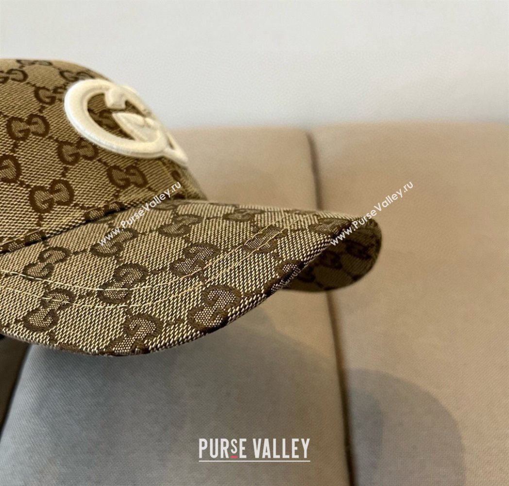 Gucci GG Canvas Baseball Hat with Interlocking G Beige 2025 GG090910 (XMN-250909144)