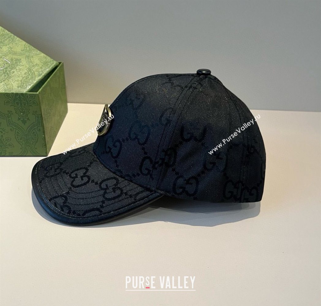 Gucci GG Canvas Baseball Hat Black/Gold 2025 GG090911 (XMN-250909148)