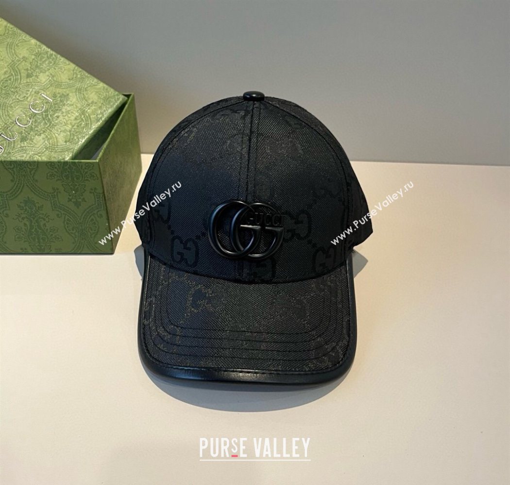 Gucci GG Canvas Baseball Hat Black2 2025 GG090911 (XMN-250909150)