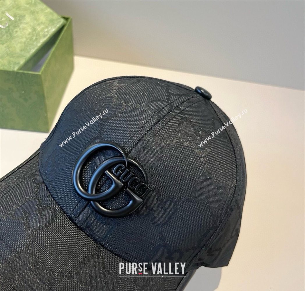 Gucci GG Canvas Baseball Hat Black2 2025 GG090911 (XMN-250909150)