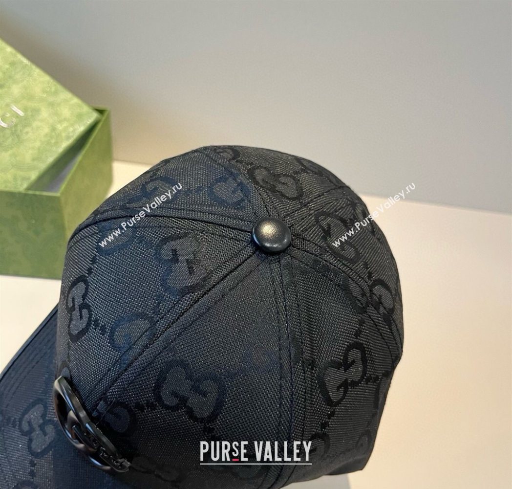Gucci GG Canvas Baseball Hat Black2 2025 GG090911 (XMN-250909150)