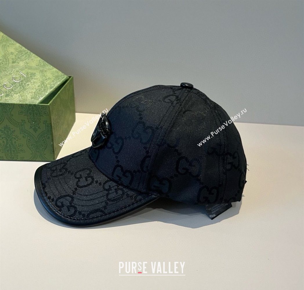 Gucci GG Canvas Baseball Hat Black2 2025 GG090911 (XMN-250909150)