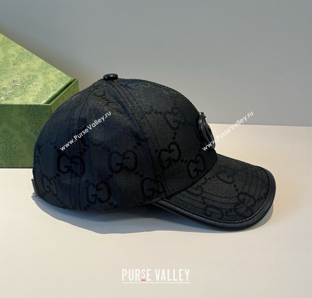 Gucci GG Canvas Baseball Hat Black2 2025 GG090911 (XMN-250909150)
