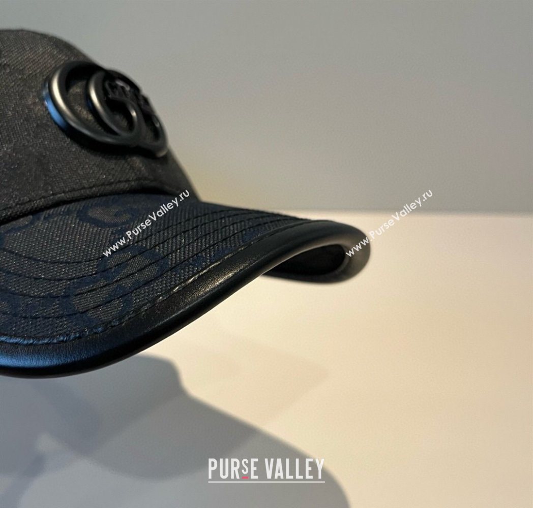 Gucci GG Canvas Baseball Hat Black2 2025 GG090911 (XMN-250909150)