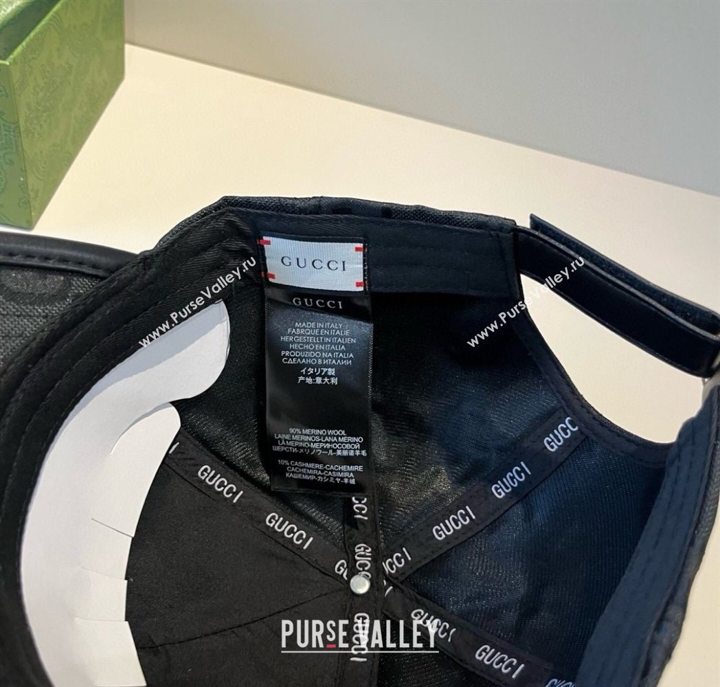 Gucci GG Canvas Baseball Hat Black2 2025 GG090911 (XMN-250909150)