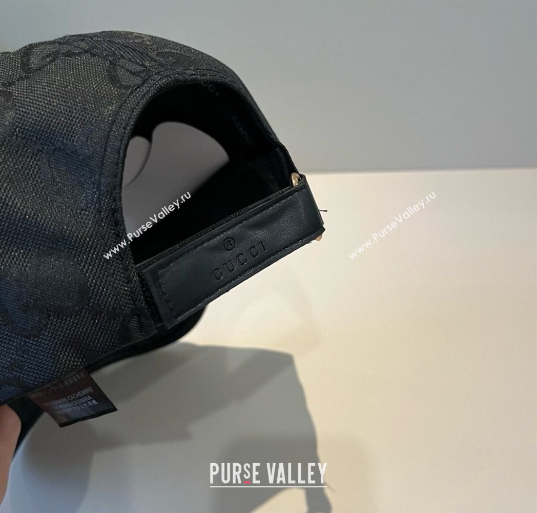 Gucci GG Canvas Baseball Hat Black2 2025 GG090911 (XMN-250909150)