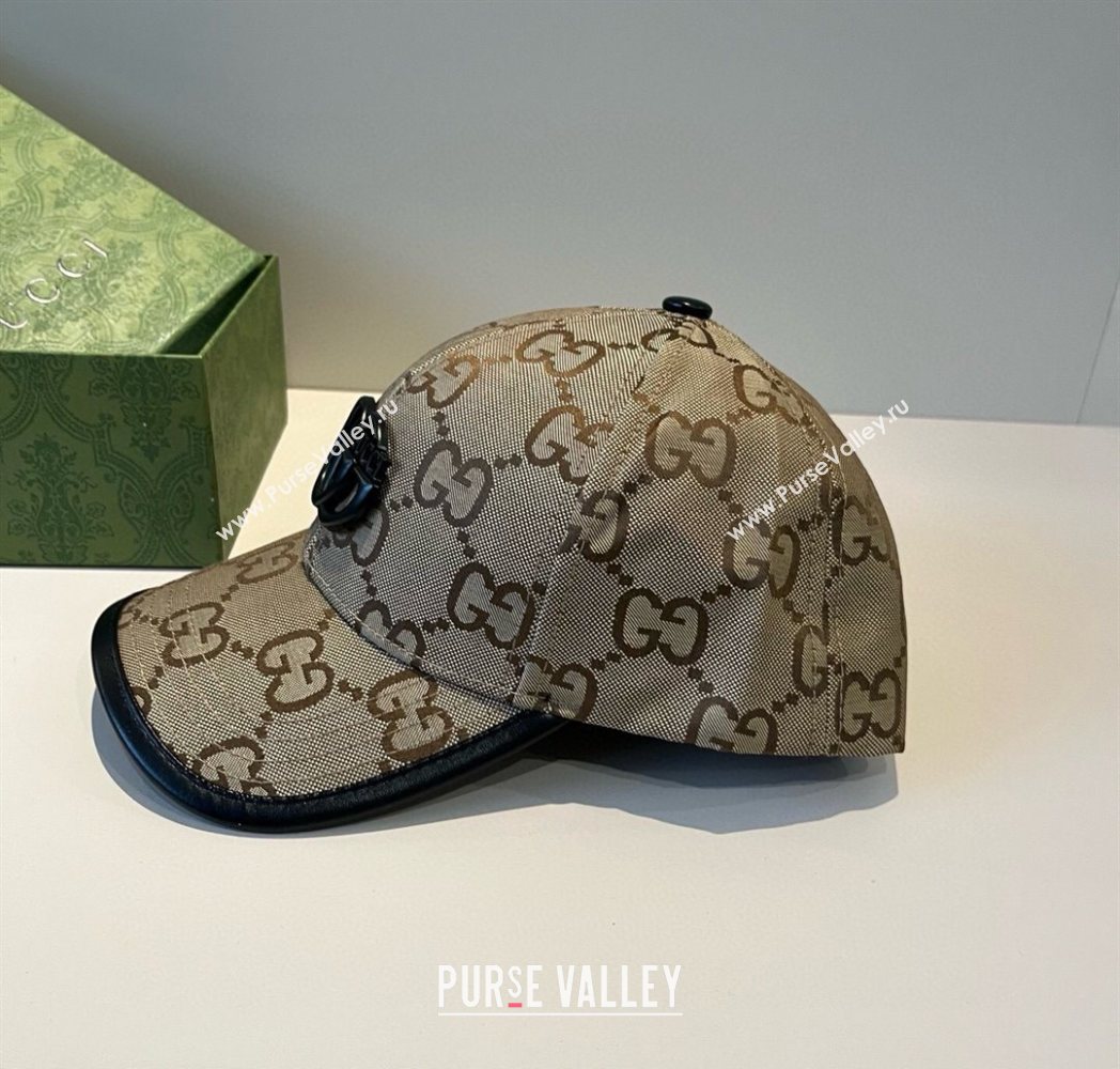 Gucci GG Canvas Baseball Hat Camel Brown 2025 GG090911 (XMN-250909152)