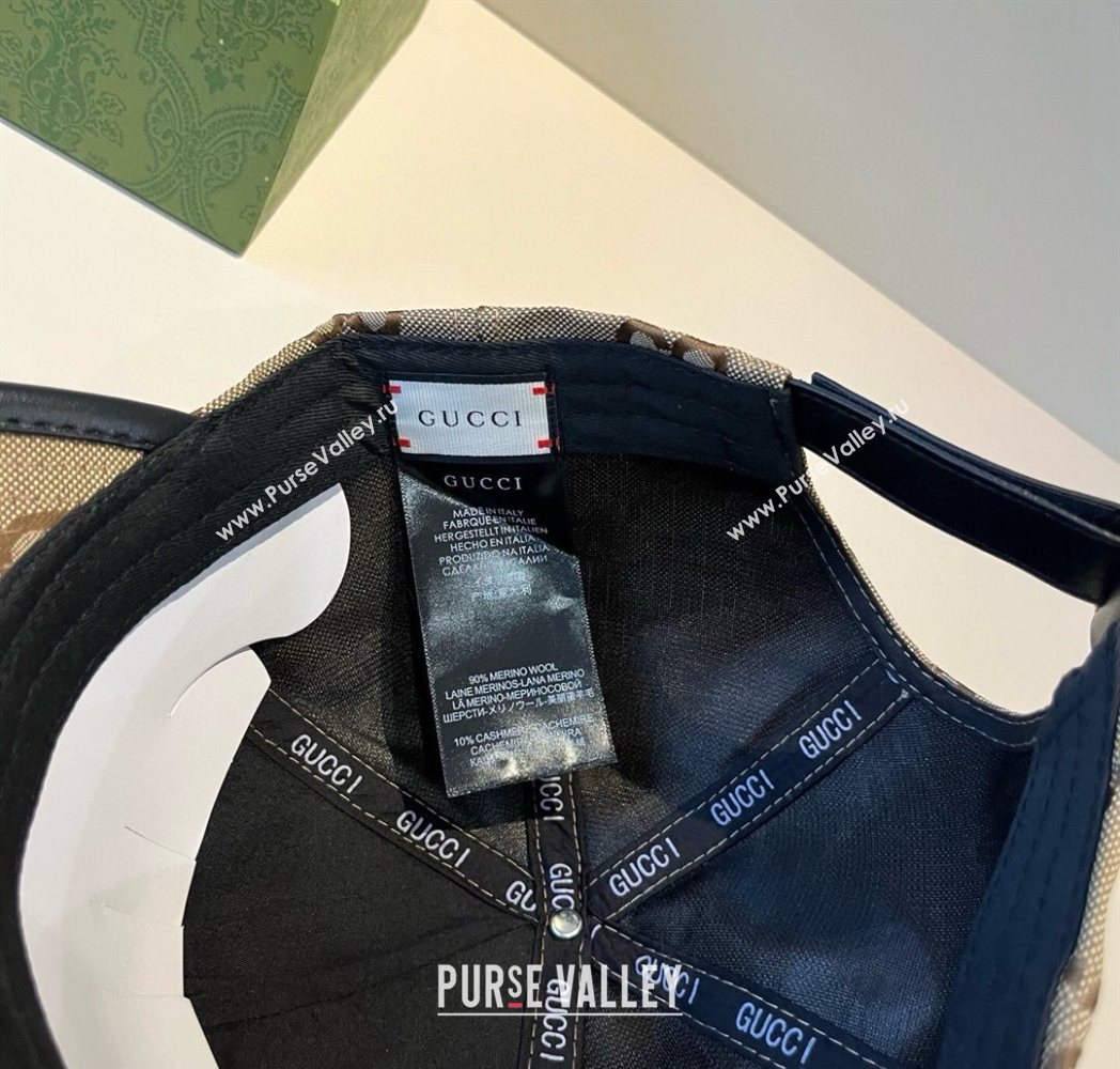 Gucci GG Canvas Baseball Hat Camel Brown 2025 GG090911 (XMN-250909152)