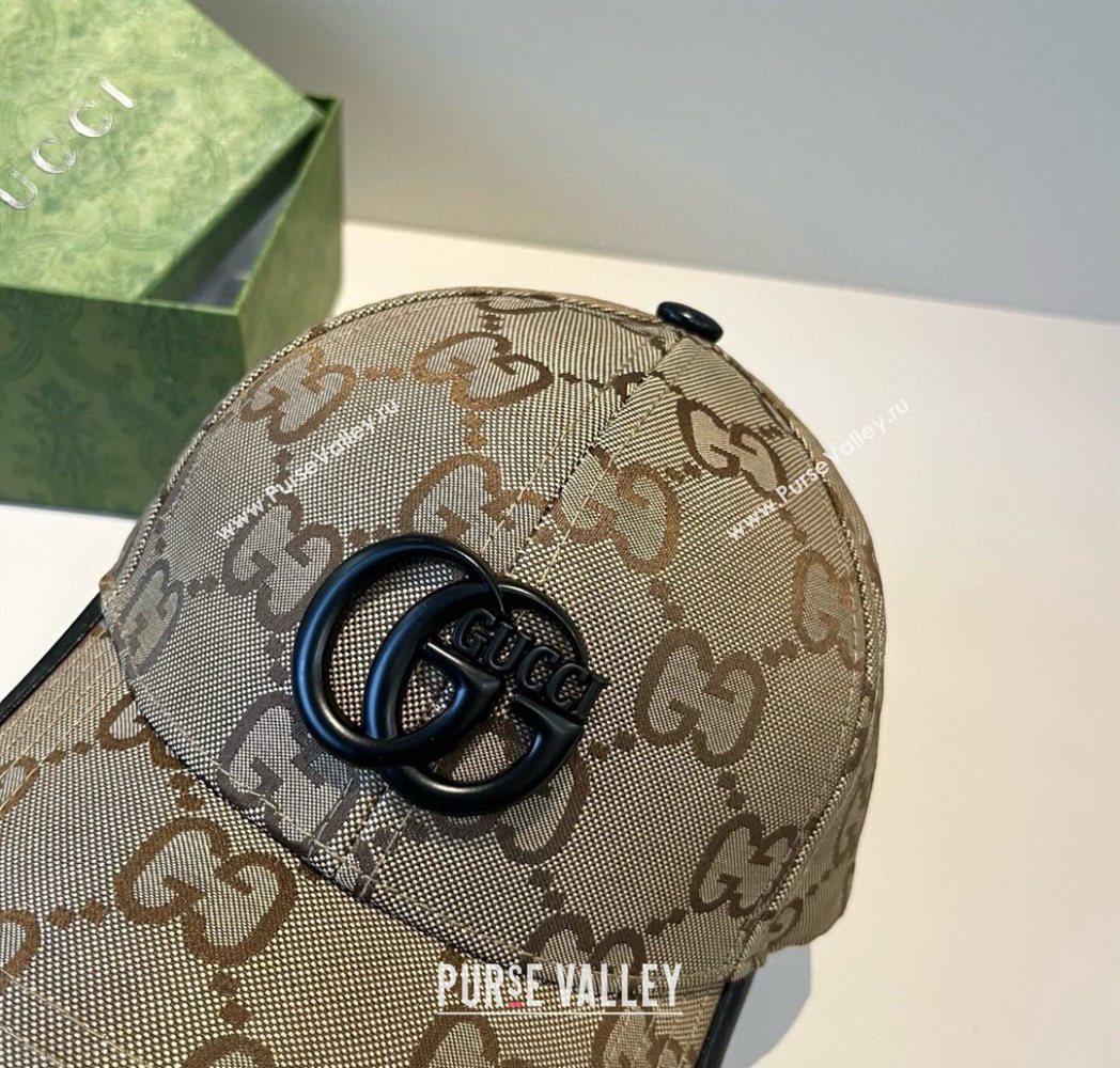 Gucci GG Canvas Baseball Hat Camel Brown 2025 GG090911 (XMN-250909152)