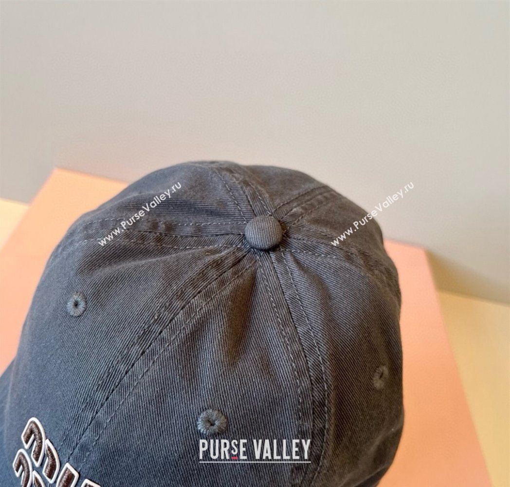 Miu Miu Canvas Baseball Hat Dark Grey 2025 MM090913 (XMN-250909160)