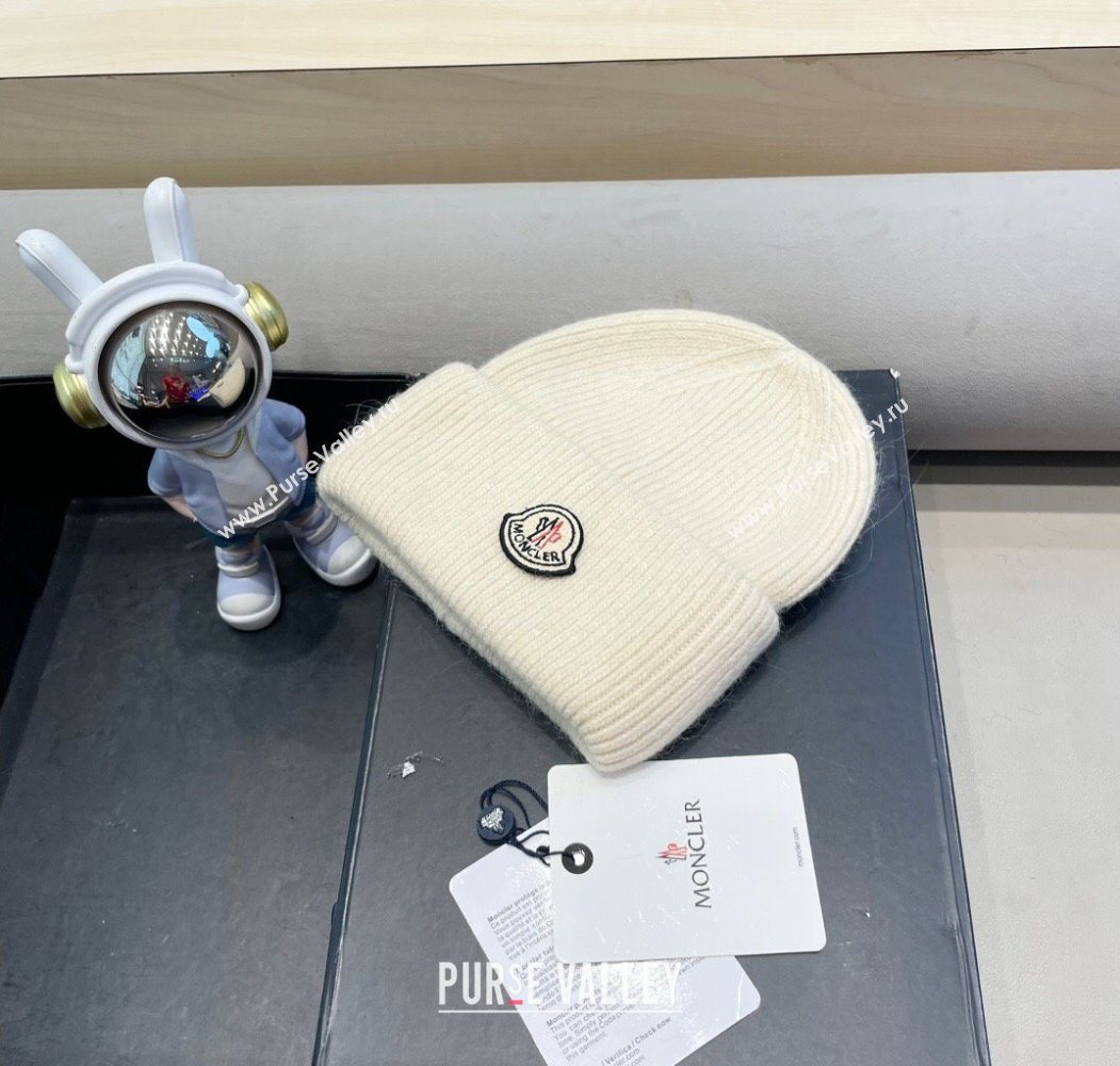 Moncler Knit Hat Ivory 2025 ML090903 (SHI-250909118)