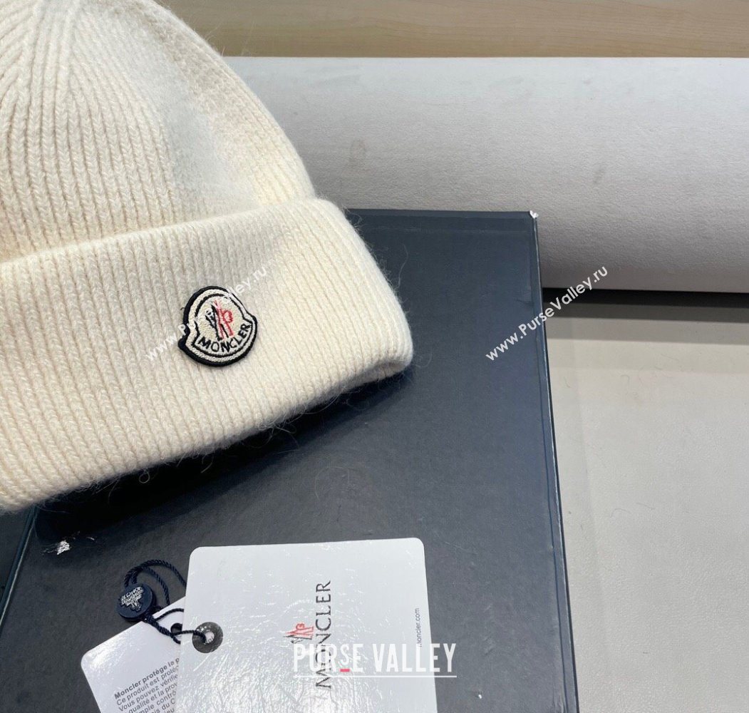 Moncler Knit Hat Ivory 2025 ML090903 (SHI-250909118)