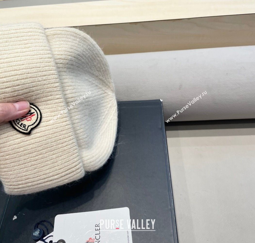 Moncler Knit Hat Ivory 2025 ML090903 (SHI-250909118)
