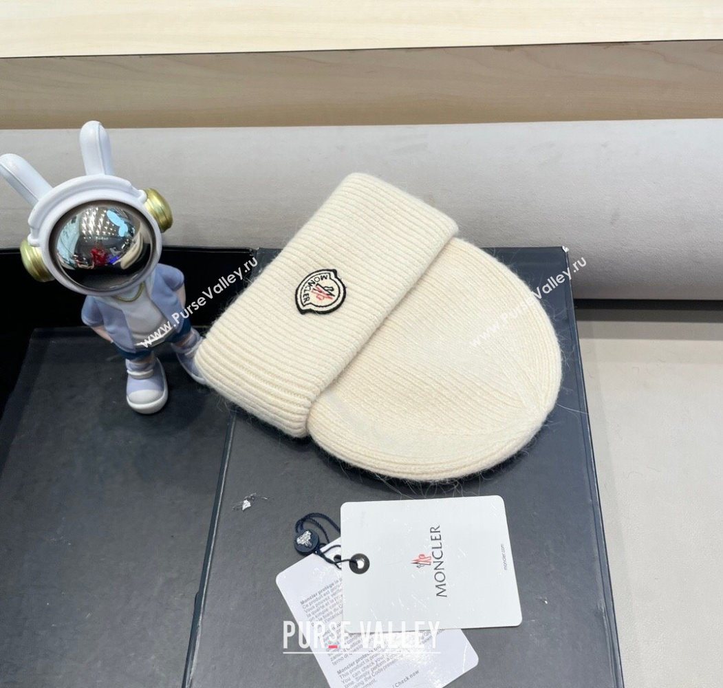 Moncler Knit Hat Ivory 2025 ML090903 (SHI-250909118)